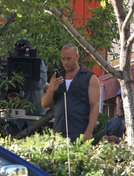 Jordana Brewster, Vin Diesel - On the set of ‘Fast & Furious 7′ in Los Angeles - June 2, 2014 - 40xHQ O3sdH353