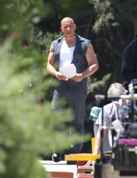 Jordana Brewster, Vin Diesel - On the set of ‘Fast & Furious 7′ in Los Angeles - June 2, 2014 - 40xHQ O9Eqa79o