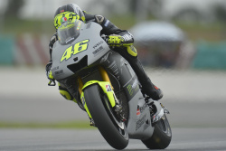 Valentino Rossi tests the 2013 Yamaha YZR M1 in Sepang