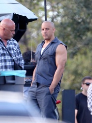 Jordana Brewster, Vin Diesel - On the set of ‘Fast & Furious 7′ in Los Angeles - June 2, 2014 - 40xHQ CbXi5DDY